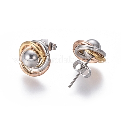 304 Stainless Steel Stud Earrings&nbsp;EJEW-L241-01MC