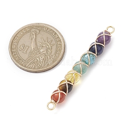 Chakra Gemstone Connector Charms&nbsp;PALLOY-TA00112