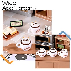 30Pcs Resin Coffee & Cat Shape Model Ornaments&nbsp;DIY-CJ0003-27