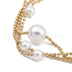 304 Stainless Steel Ball Chains Bracelets&nbsp;BJEW-P343-03G