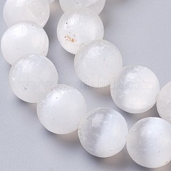 Natural Selenite Beads Strands&nbsp;G-I203-C-6mm