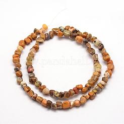 Natural Yellow Moss Agate Beads Strands&nbsp;G-F465-10