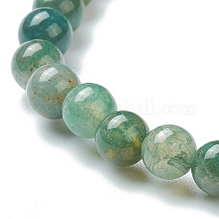 Natural Moss Agate Beaded Stretch Bracelets&nbsp;BJEW-D446-A-44