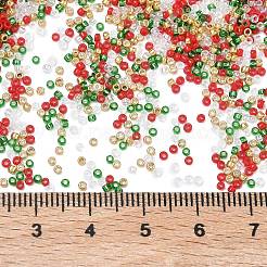 4 Colors 15/0 Christmas TOHO Round  Seed Beads&nbsp;SEED-X0058-30