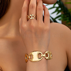 Coffee Bean Alloy Cuff Bangles & Rings Sets&nbsp;FS-WG0F6B5-01