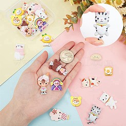 24 Pcs 12 Style Resin Cabochons&nbsp;CRES-SC0001-97