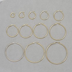304 Stainless Steel Hoop Earrings&nbsp;EJEW-X0015-03G