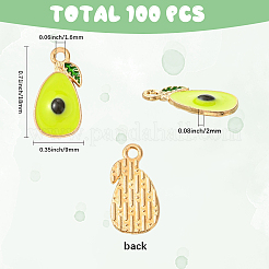 100Pcs Alloy Enamel Pendants&nbsp;ENAM-SC0006-92