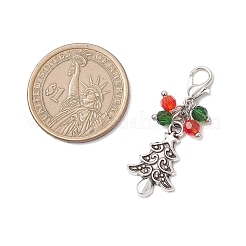 5Pcs Christmas Tibetan Style Alloy Pendant Decorations&nbsp;HJEW-JM04474