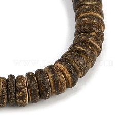 Natural Dyed Weathered Agate & Coconut Beads Charm Bracelets for Men Women&nbsp;BJEW-JB12134