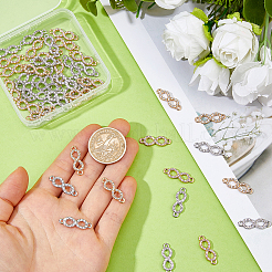 50Pcs 2 Colors Alloy Crystal Rhinestone Links/Connectors&nbsp;ALRI-PH0001-36