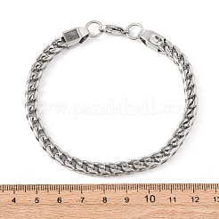 304 Stainless Steel Cuban Link
Chain Bracelets for Women Men&nbsp;BJEW-F527-07P