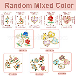 20Pcs 5 Styles Rack Plating Alloy Enamel Pendants&nbsp;ENAM-TA0003-32