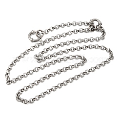 4.5MM 201 Stainless Steel Rolo Chain Necklaces for Unisex&nbsp;NJEW-K302-09P