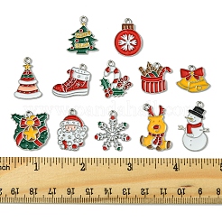 24Pcs 12 Styles Christmas Theme Alloy Enamel Pendants&nbsp;ENAM-FS0002-19G