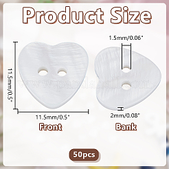 50Pcs 2-Hole Natural Shell Buttons&nbsp;BUTT-AR0001-24