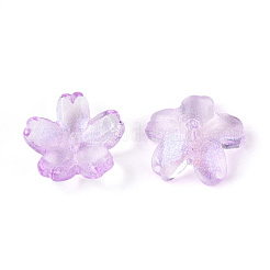 Baking Paint Transparent Glass Bead Caps&nbsp;DGLA-N014-06A-05