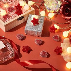 12Pcs 2 Style Resin Beads for Valentine's Day&nbsp;RESI-FH0001-26