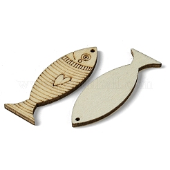 100Pcs Wood Pendants&nbsp;WOOD-G020-11