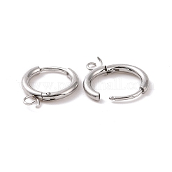 Tarnish Resistant Stainless Steel Huggie Hoop Earring Findings&nbsp;STAS-J400-36P