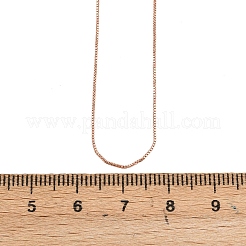 0.8MM Brass Box Chain Adjustable Slider Necklaces&nbsp;KK-H533-09B-RG