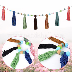 Wool Felt Ball Tassel Garland Banner&nbsp;DIY-WH20011-28B