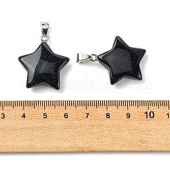 Synthetic Blue Goldstone Pendants&nbsp;GG-K002-10B