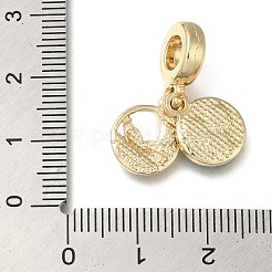 Rack Plating Alloy Enamel European Dangle Charms&nbsp;PALLOY-A009-20G
