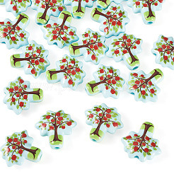 20pCS Printed Opaque Acrylic Beads&nbsp;OACR-TA0004-75A