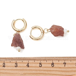 Natural Peridot & Apatite & Topaz & Lodolite Quartz Dangle Hoop Earrings&nbsp;EJEW-JE07246