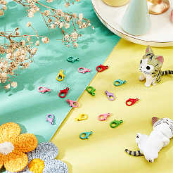 60Pcs 6 Colors Spray Painted Eco-Friendly Alloy Lobster Claw Clasps&nbsp;FIND-PH0004-93