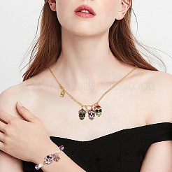 3 Style Alloy Enamel Pendants & Links Connectors&nbsp;ENAM-SZ0002-27