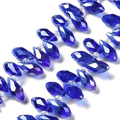 Transparent Electroplate Glass Beads Strands&nbsp;GLAA-D022-06