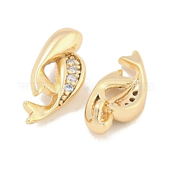 Brass Micro Pave Clear Cubic Zirconia Pendantsn&nbsp;KK-S386-31G