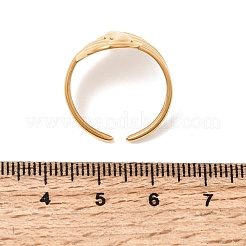 304 Stainless Steel Cuff Open Rings for Women&nbsp;RJEW-L342-14G