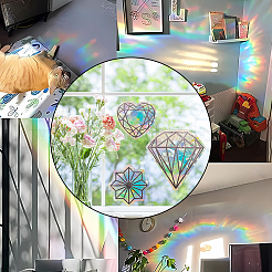 16Pcs Colorful Suncatcher Rainbow Prism Electrostatic Glass Stickers&nbsp;DIY-WH0409-69A