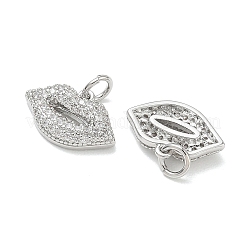 SHEGRACE Brass Clear Cubic Zirconia Charms&nbsp;XGRQ3P274-632P