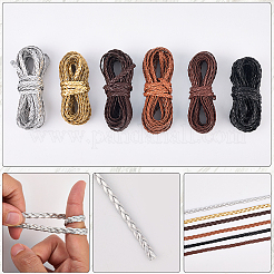 5M 3-Ply PU Leather Braided Cord&nbsp;LC-GF0001-12E