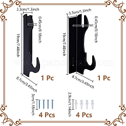 2Pcs 2-Tier Acrylic Wall Mounted Sword and Dagger Rack&nbsp;ODIS-WH0095-008A