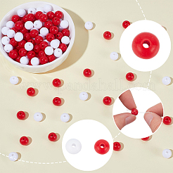 500Pcs 2 Colors Opaque Acrylic Beads&nbsp;MACR-SP0002-31
