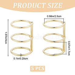 3-Ring Iron Loose Leaf Book Binder Hinged Rings&nbsp;AJEW-CP0009-48A