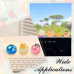 15Pcs 15 Styles Luminous Fruit Resin Drnament&nbsp;CRES-CJ0001-80