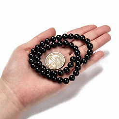 Natural Eyeless Obsidian Beads Strands&nbsp;X-G-K123-06-8mm