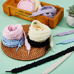 6 Pairs 6 Colors Plush Cloth Shoelaces&nbsp;AJEW-FH0005-97B