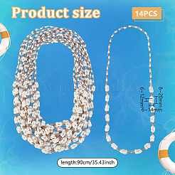 Natural Shell Beaded Long Necklaces for Women&nbsp;AJEW-WH0460-131C