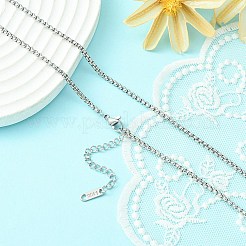 304 Stainless Steel Box Chain Necklace for Men Women&nbsp;NJEW-YW0001-16