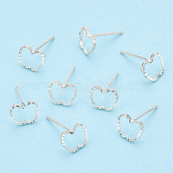 925 Sterling Silver Hollow Apple Stud Earrings&nbsp;STER-T005-09