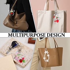 4Pcs 4 Styles Bowknot Plastic Pendant Decoration&nbsp;HJEW-SZ0001-39