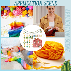 Green Plants Theme DIY Knitting Tool Sets&nbsp;HJEW-NB00149
