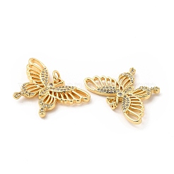 Brass Micro Pave Cubic Zirconia Pendants&nbsp;KK-H441-19G